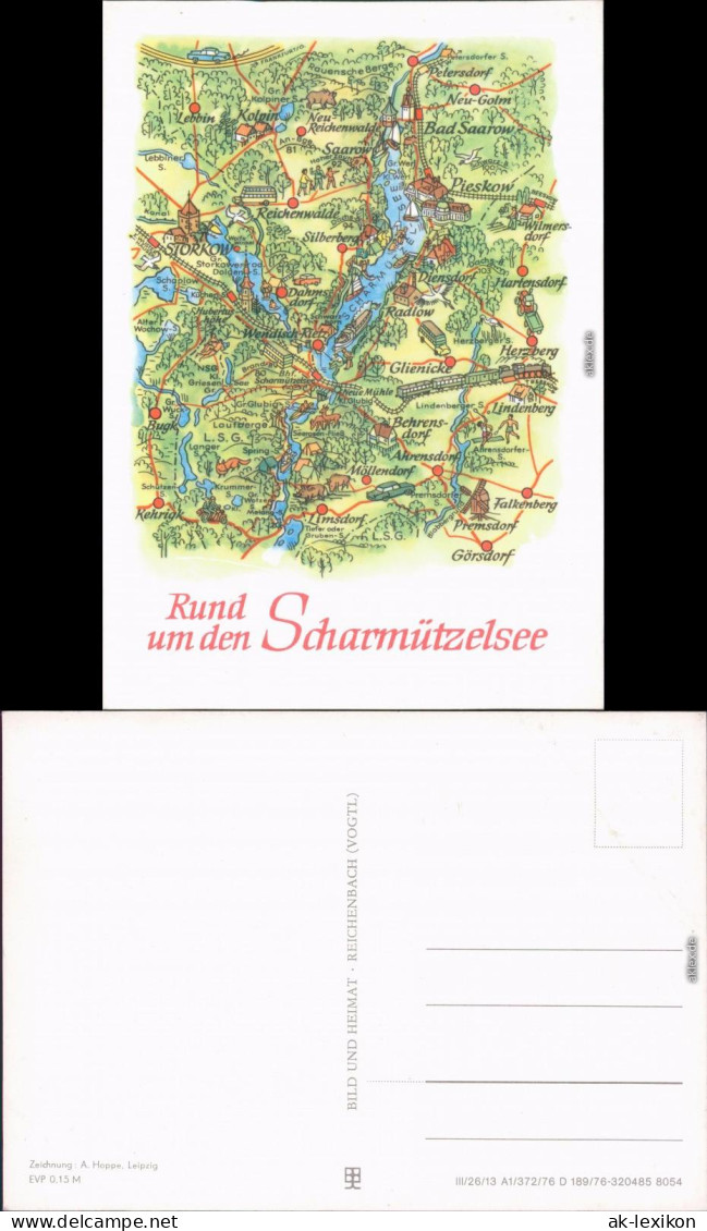 Scharmützelsee Landkarte: Rund Um Den Scharmützelsee B Storkow 1976 - Storkow