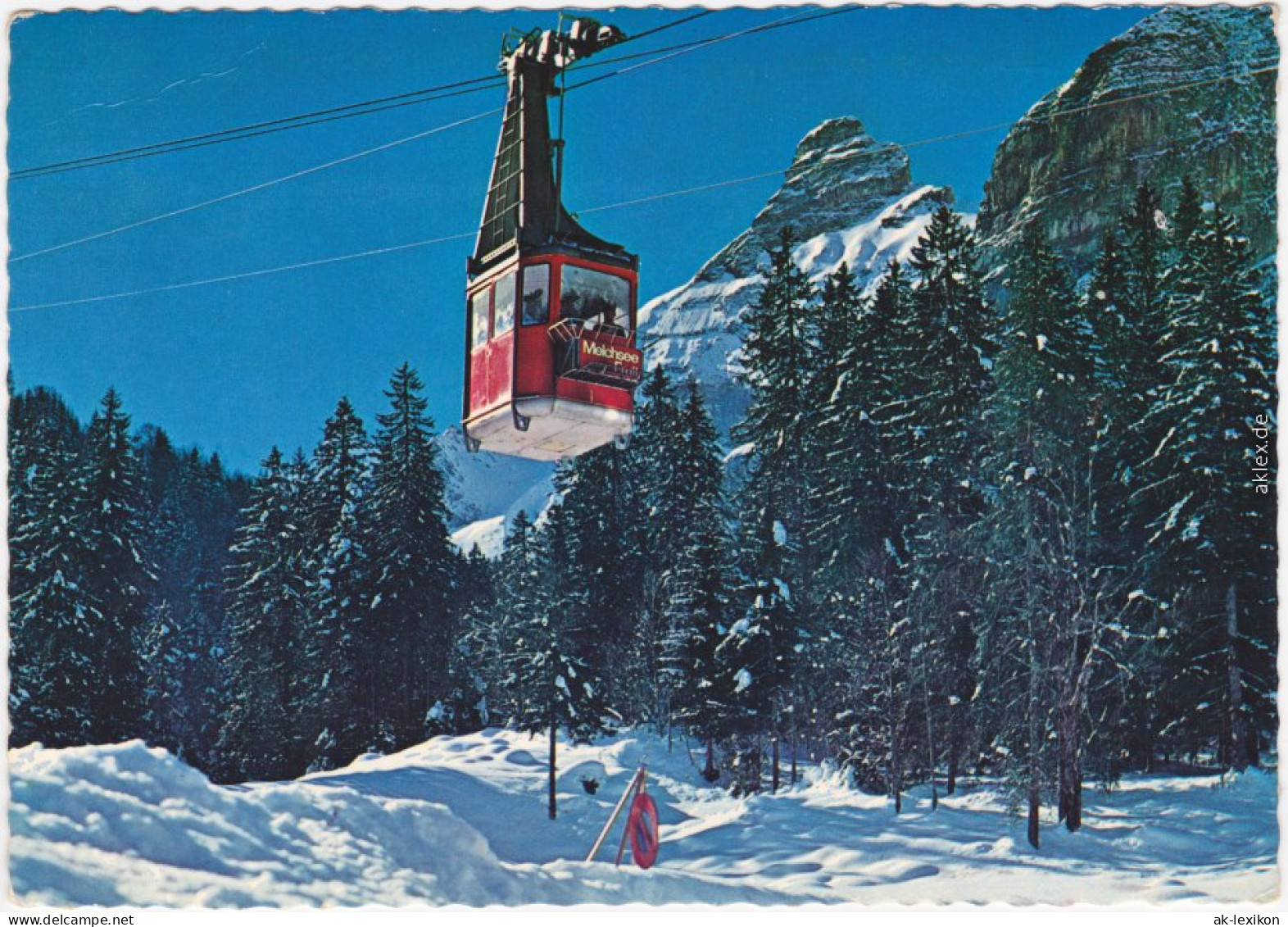 Melchsee Frutt-Kerns Luftseilbahn Im Winter Ansichtskarte  1978 - Autres & Non Classés