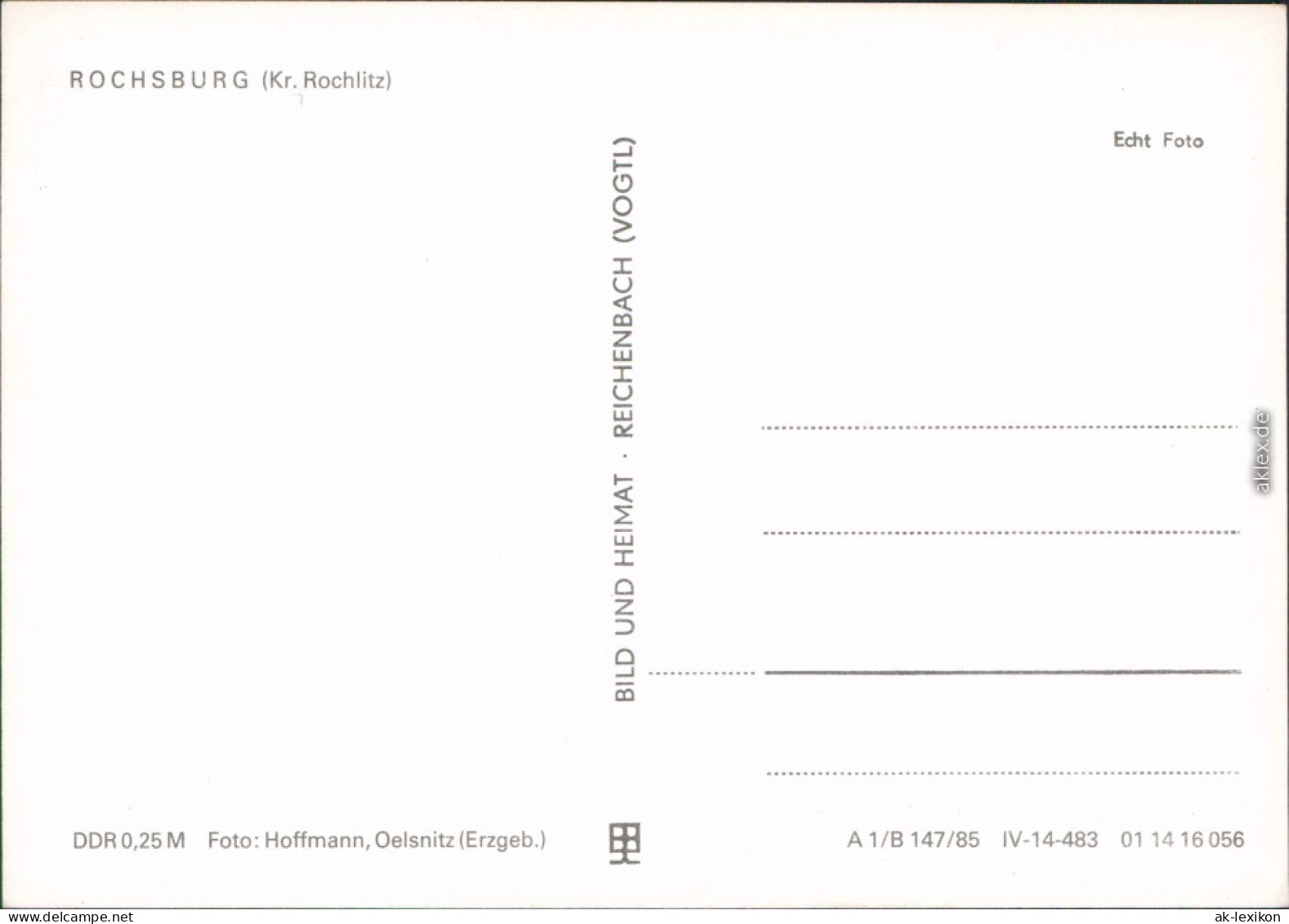 Rochsburg Lunzenau Schloss Rochsburg  Ansichtskarte 1985 - Lunzenau