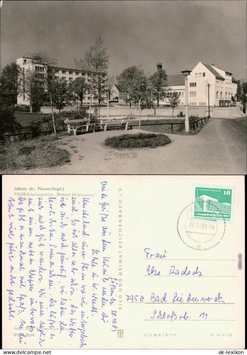 Jößnitz Plauen (Vogtland) FDGB-Erholungsheim "Richard Mildenstrey" 1976 - Plauen