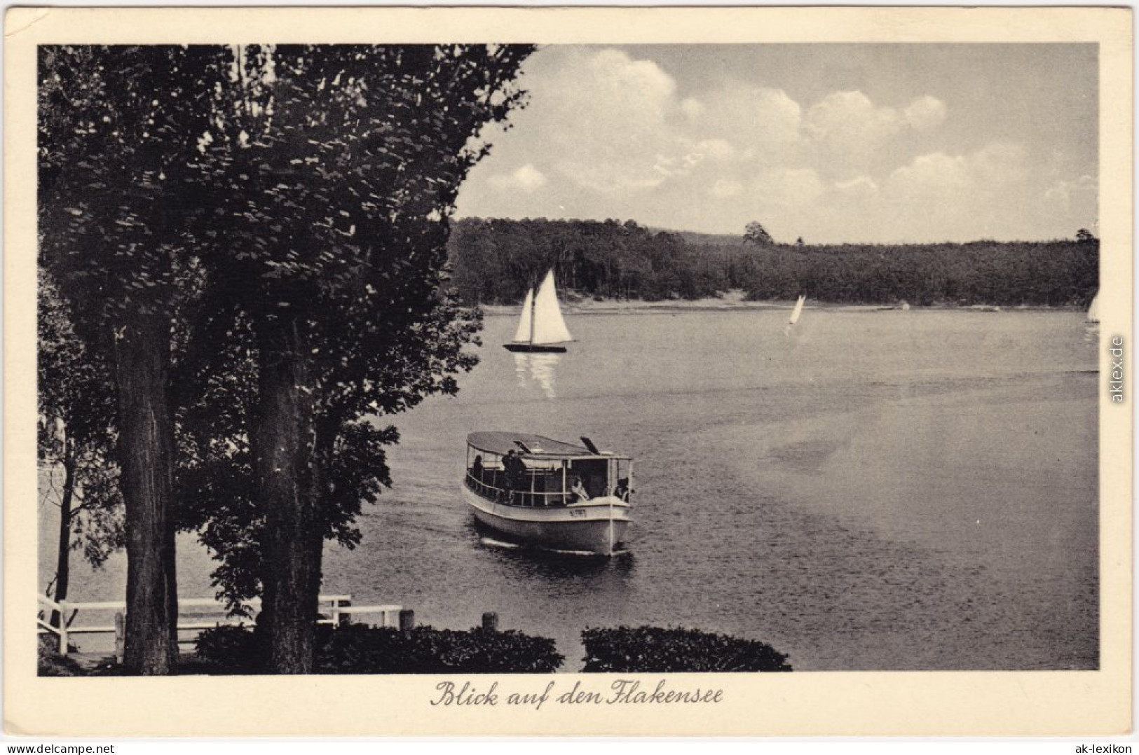 Falkensee Fähre Und Segelboote Auf Dem See Ansichtskarte 1932 - Falkensee