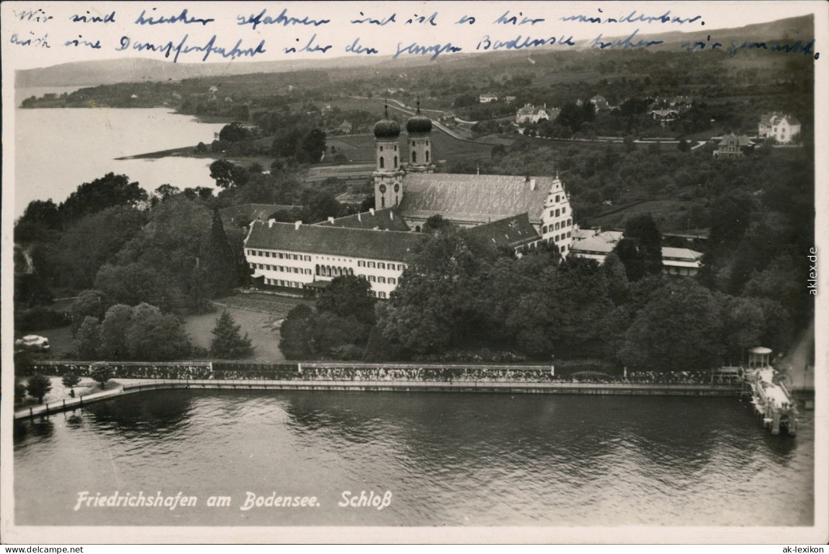 Luftbild Ansichtskarte Friedrichshafen Schloss 1929 - Friedrichshafen