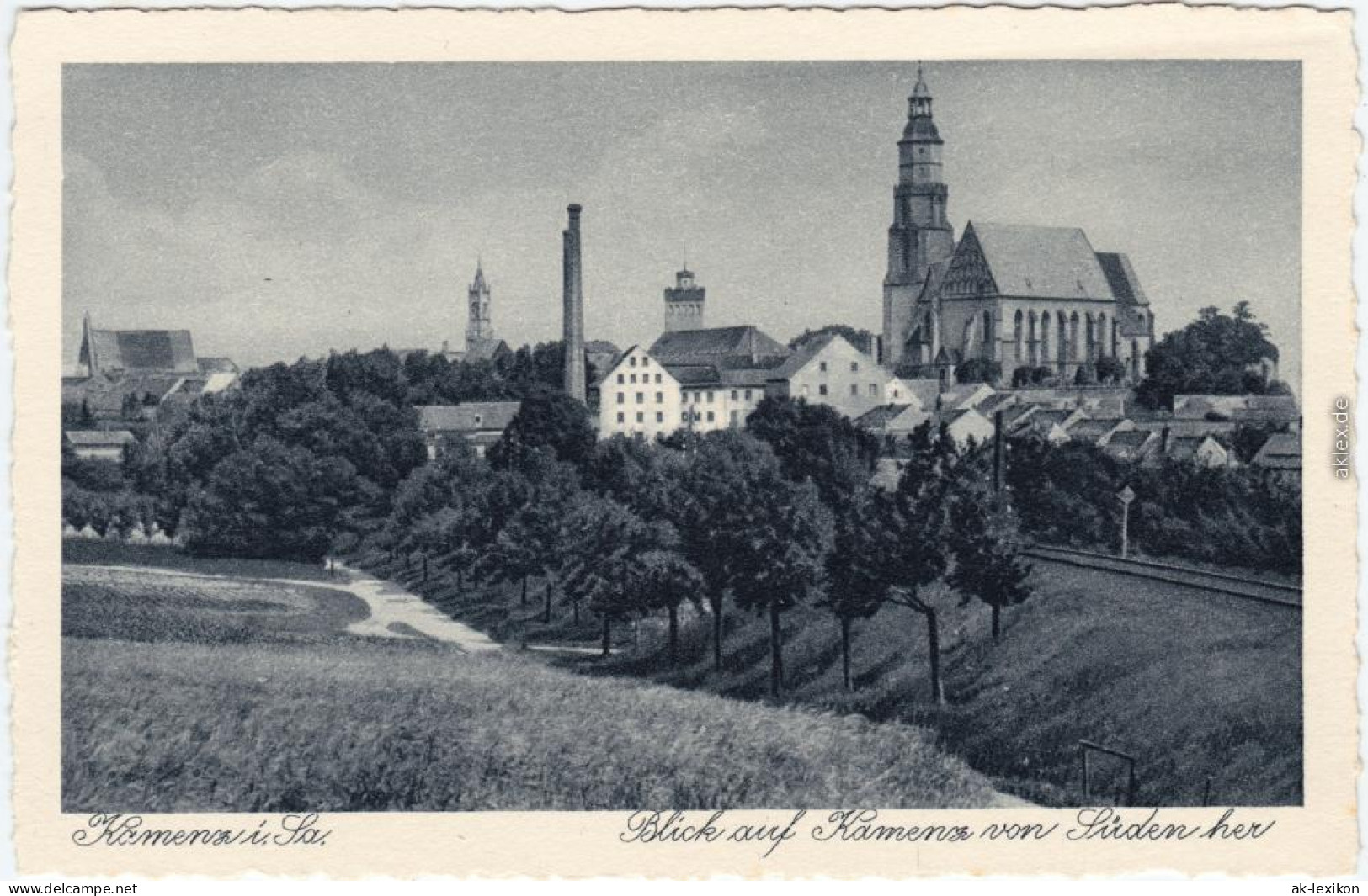 Kamenz Kamjenc Panorama-Ansichten Von Süden Fabrik 1930 - Kamenz