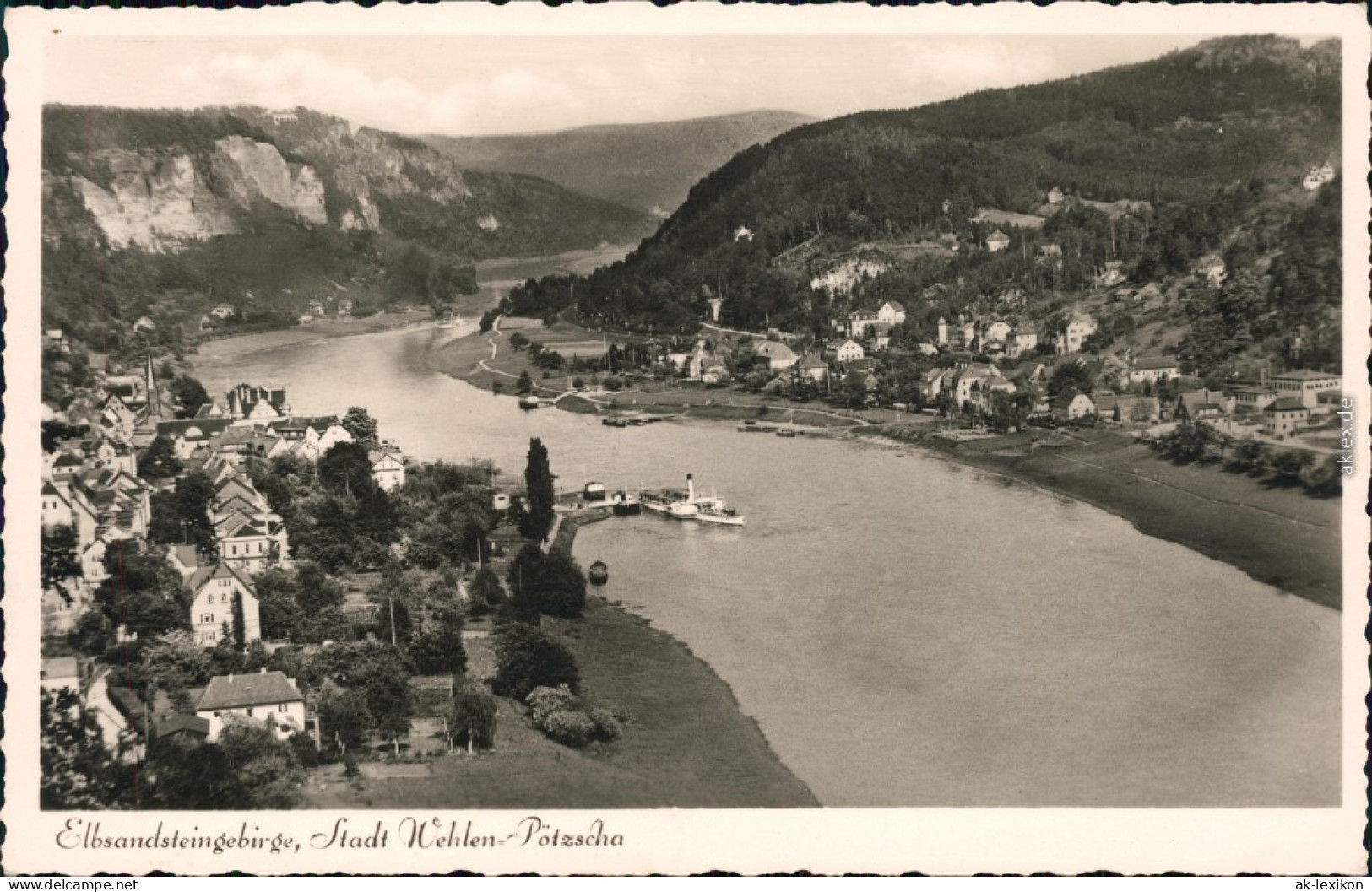 Ansichtskarte Wehlen Panorama-Ansicht 1939 - Wehlen