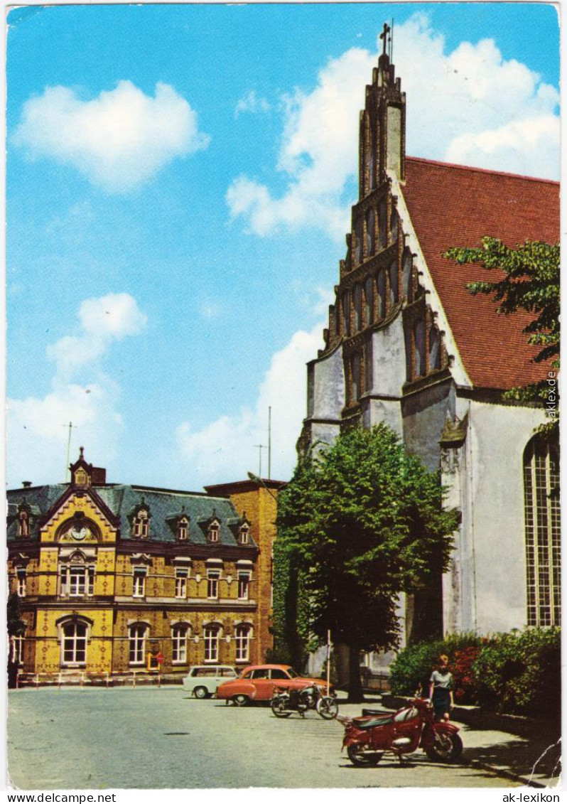 Kamenz Kamjenc Klosterkirche Und Post Foto Ansichtskarte Oberlausitz 1977 - Kamenz