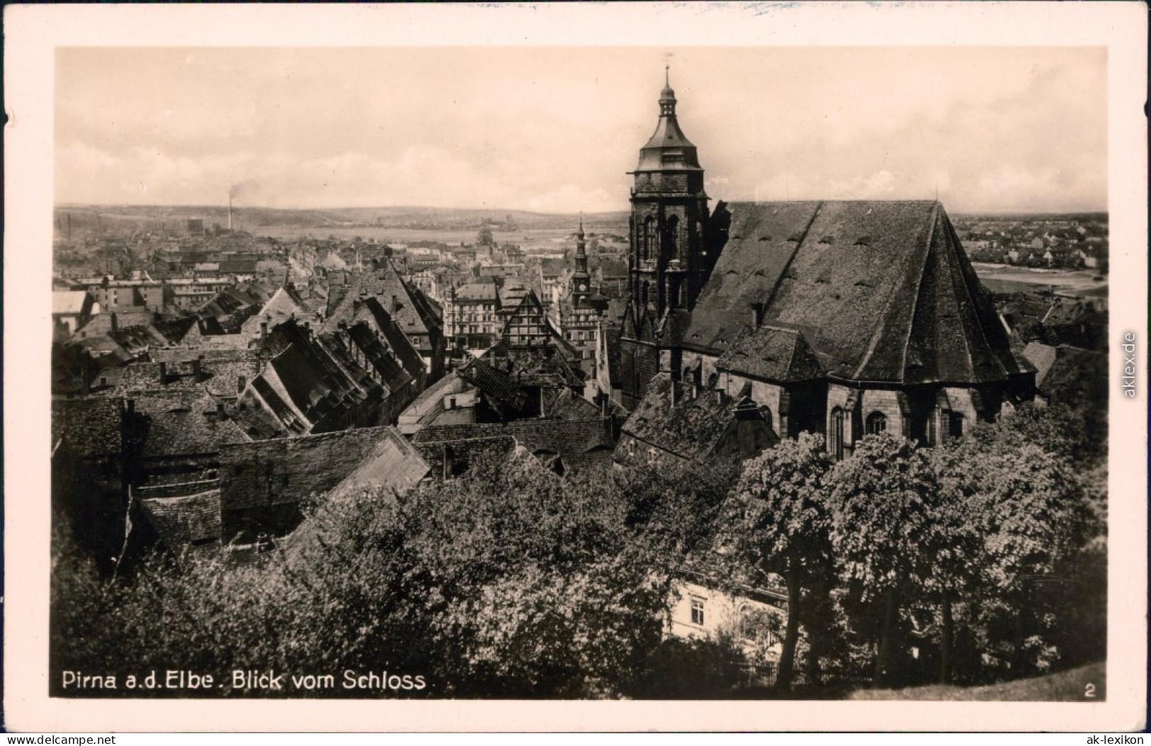 Ansichtskarte Pirna Blick Vom Schloss 1934 - Pirna