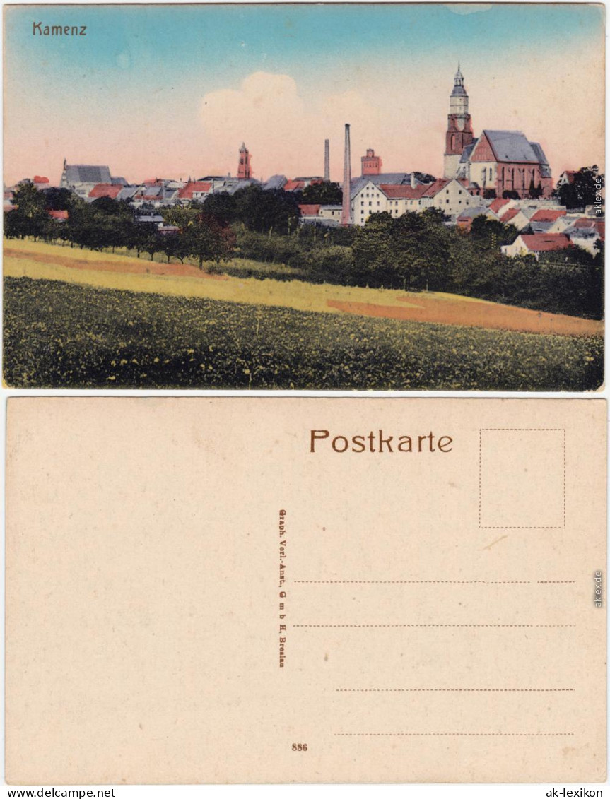 Kamenz Kamjenc Partie An Der Stadt (coloriert) Oberlausitz  1915 - Kamenz