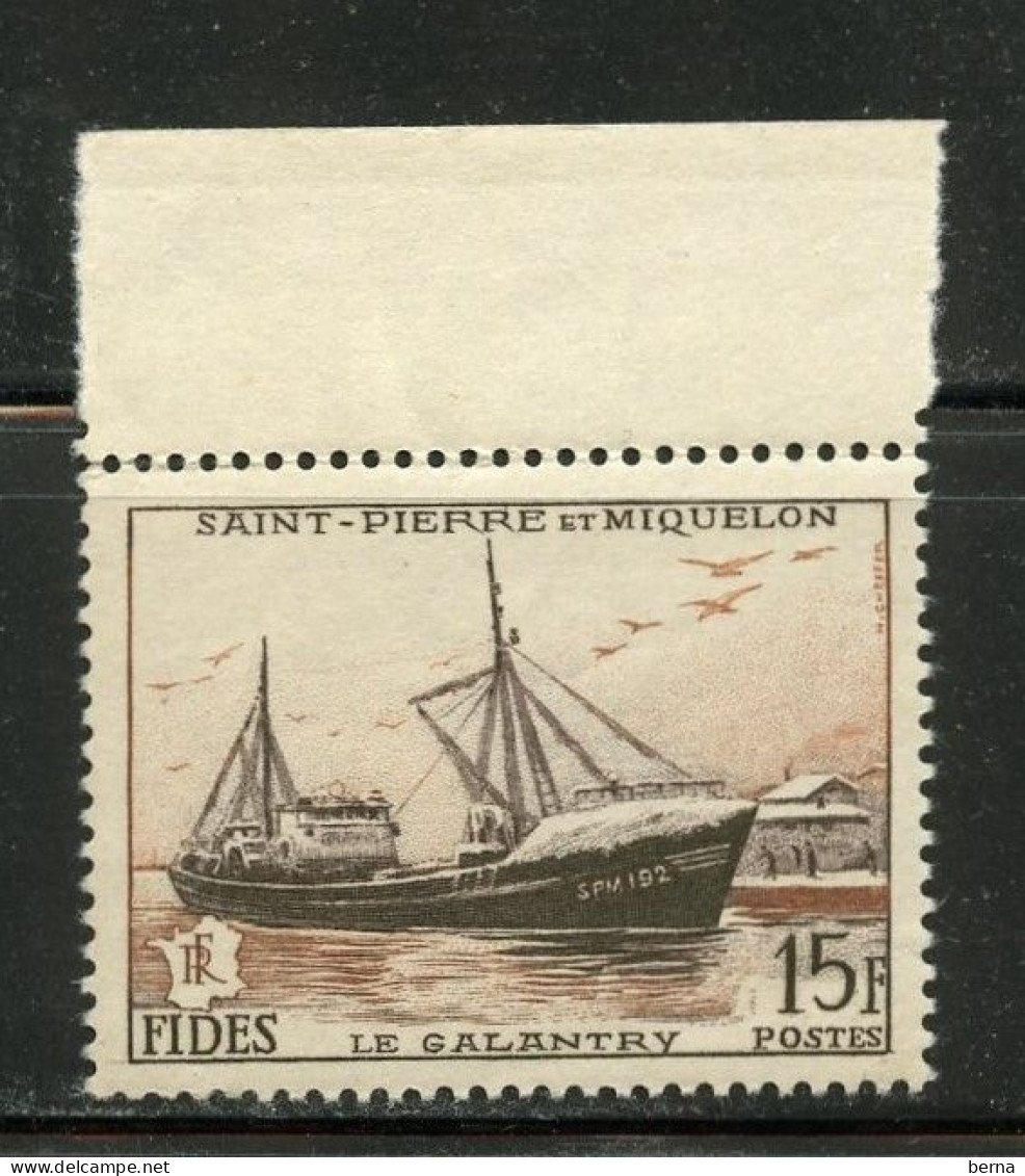 SAINT PIERRE ET MIQUELON 352 BATEAU  LUXE NEUF SANS CHARNIERE - Ungebraucht