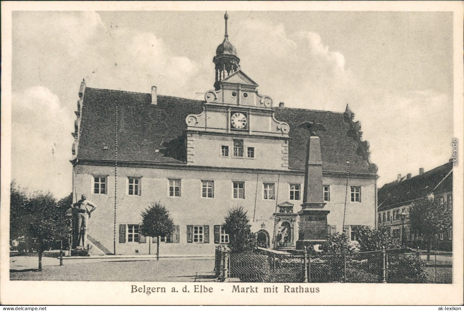 Ansichtskarte Belgern Markt, Kriegerdenkmal Und Rathaus B Torgau Wurzen 1922 - Belgern