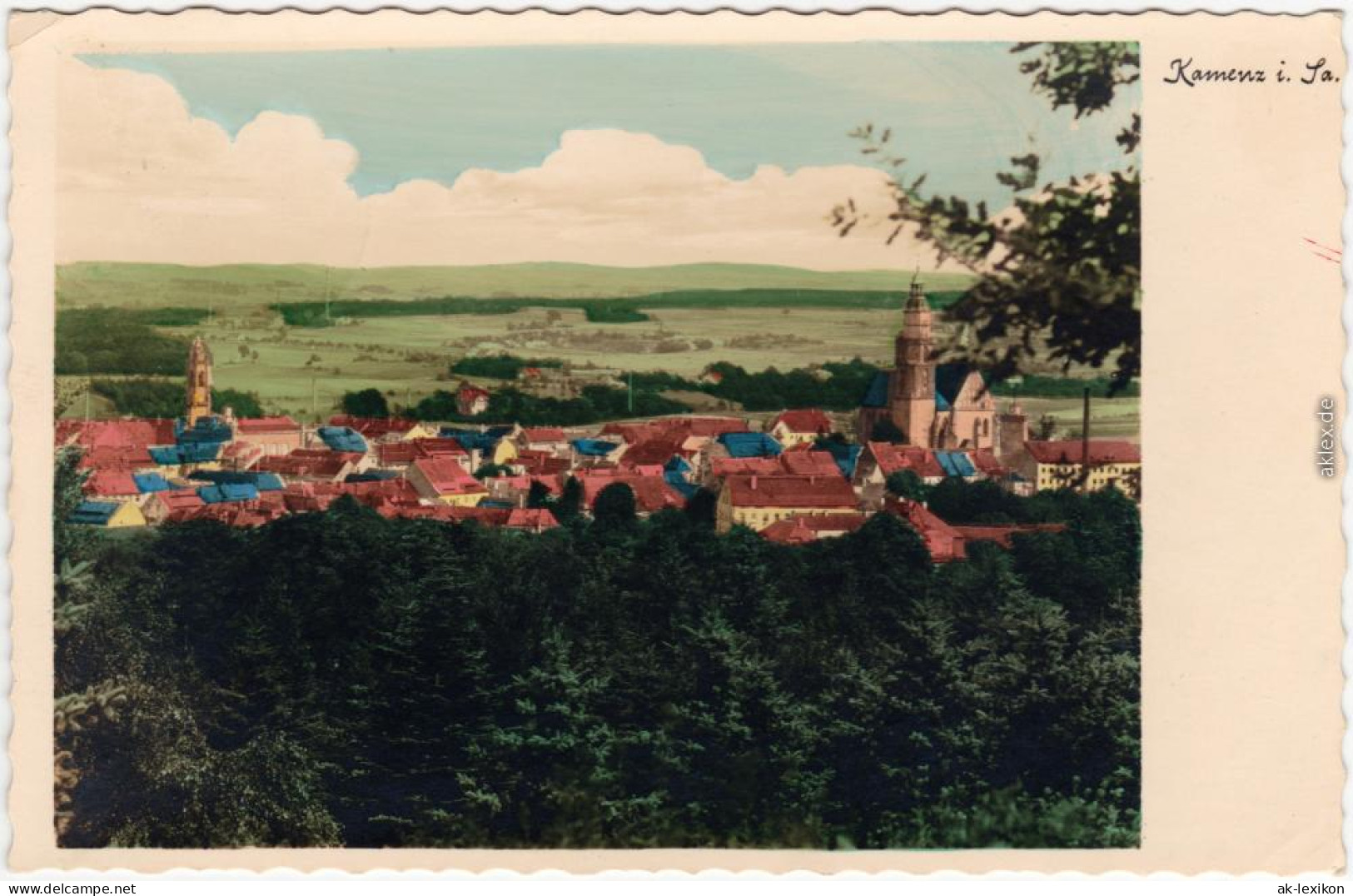 Kamenz Kamjenc Panorama-Ansichten Vom Hutberg Gesehen 1933 - Kamenz
