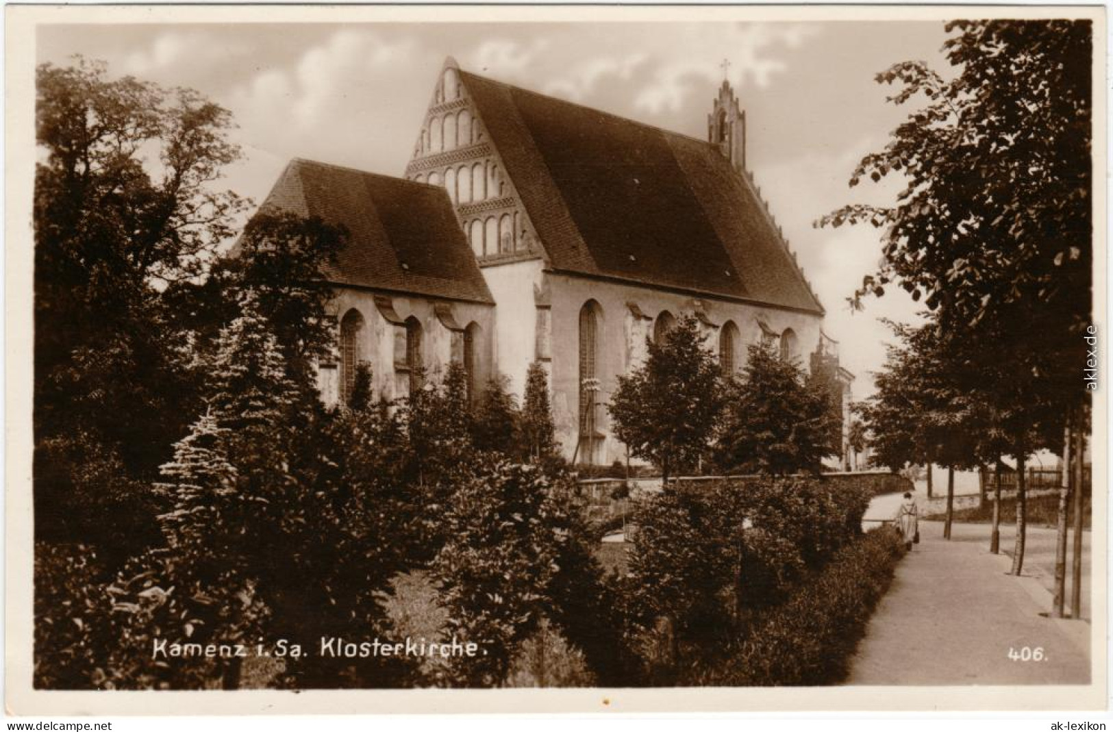 Kamenz Kamjenc Klosterkirche Kamenz Ansichtskarte Oberlausitz 1927 - Kamenz