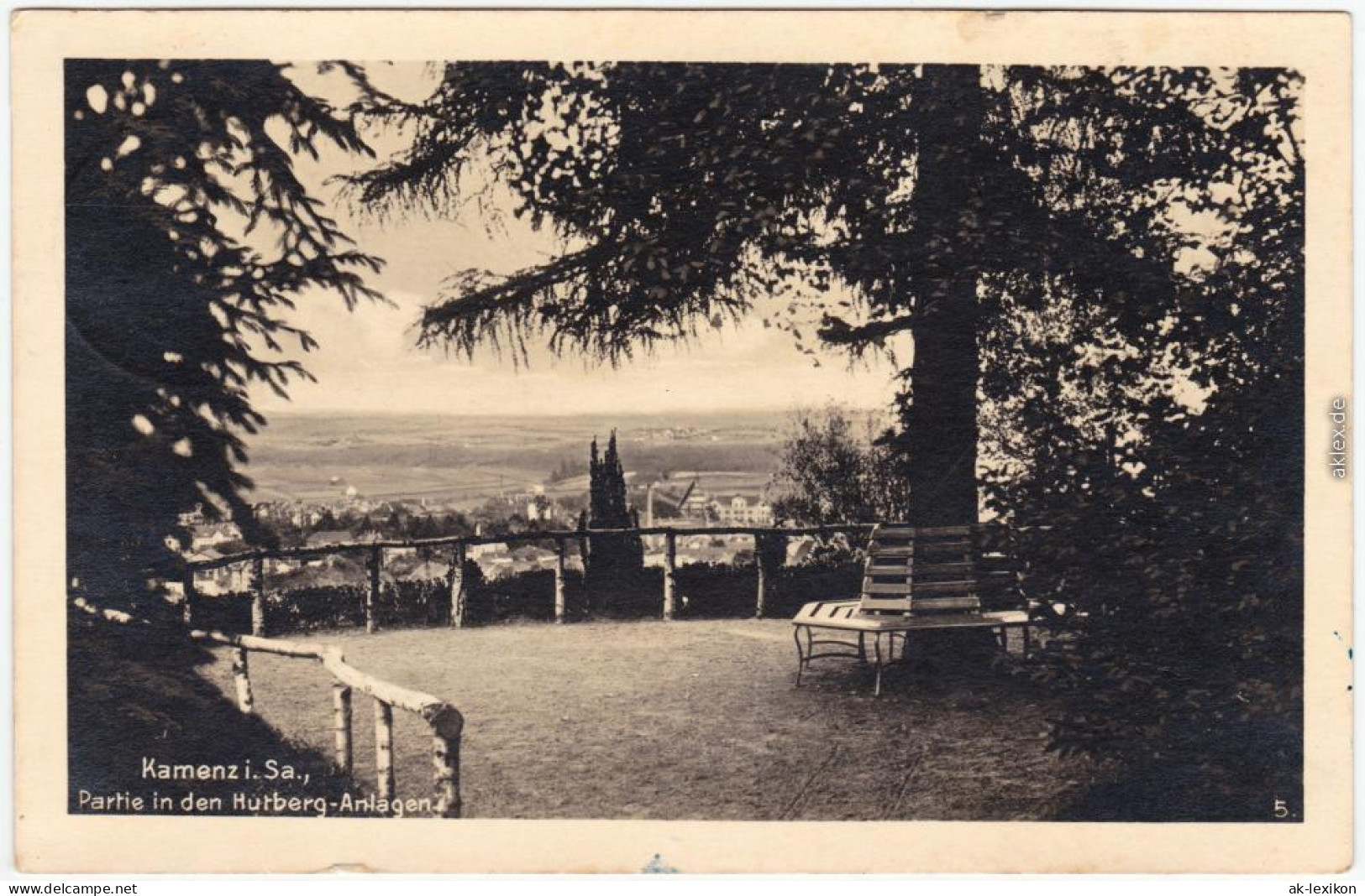 Kamenz Kamjenc Hutberg-Anlagen Ansichtskarte Oberlauistz 1940 - Kamenz