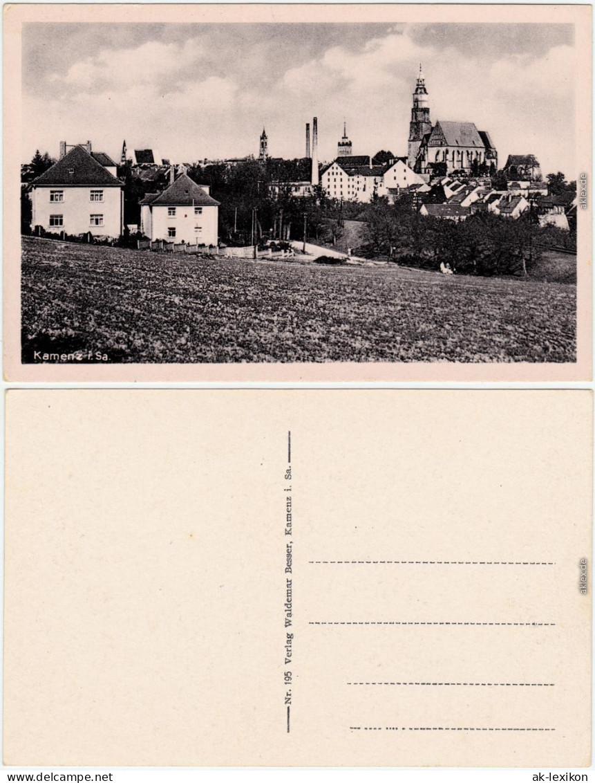 Kamenz Kamjenc Panorama-Ansichten Ansichtskarte Oberlausitz 1940 - Kamenz