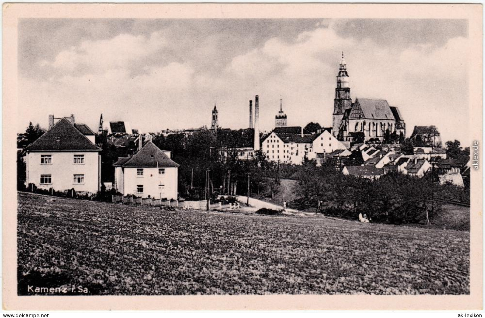 Kamenz Kamjenc Panorama-Ansichten Ansichtskarte Oberlausitz 1940 - Kamenz