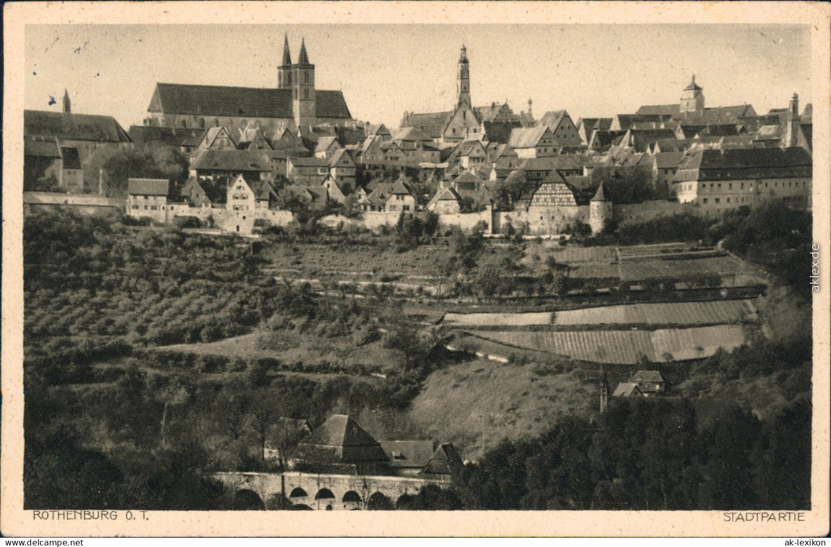 Ansichtskarte Rothenburg Ob Der Tauber Stadtpartie 1934 - Rothenburg O. D. Tauber