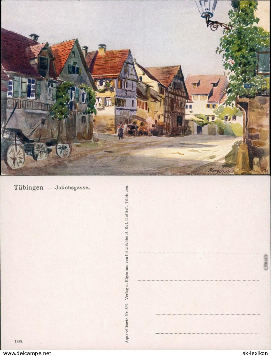 Ansichtskarte Ansichtskarte Tübingen Jacobsgasse 1922  - Tuebingen