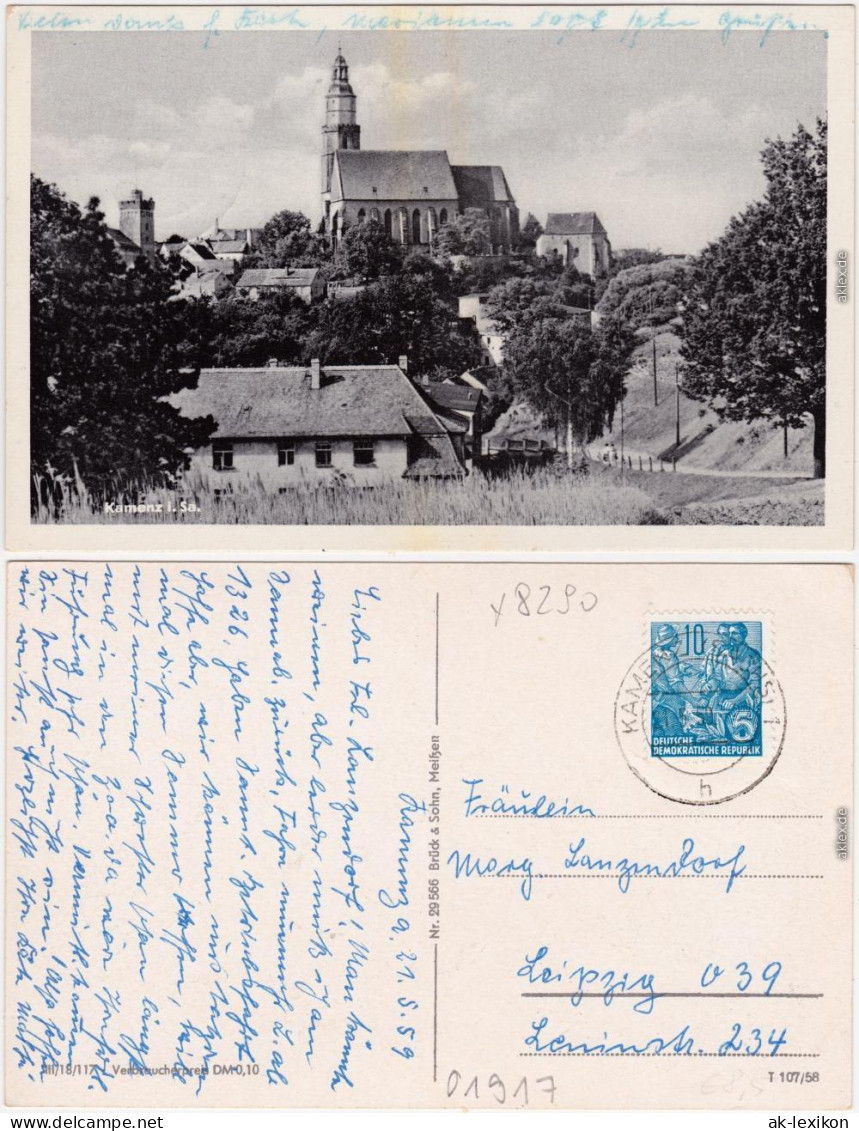 Kamenz Kamjenc Panorama-Ansichten Kamenz Ansichtskarte  1959 - Kamenz