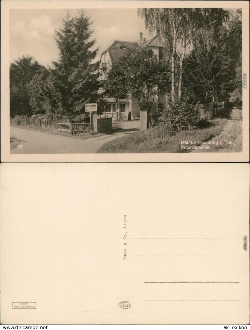 Ansichtskarte Eisenberg (Thüringen) Partie An Der Robertsmühle 1930  - Eisenberg
