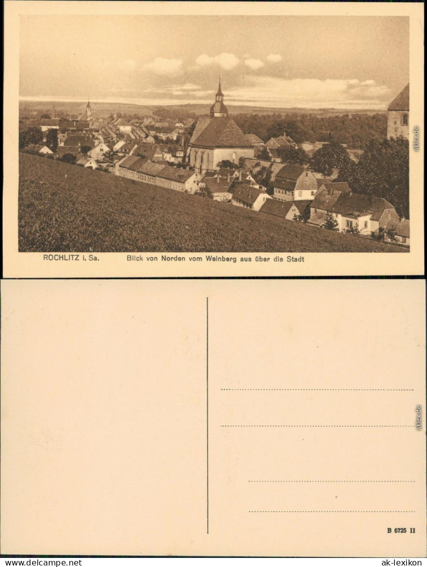 Ansichtskarte Rochlitz Stadt Vom Weinberg Aus 1922  - Rochlitz