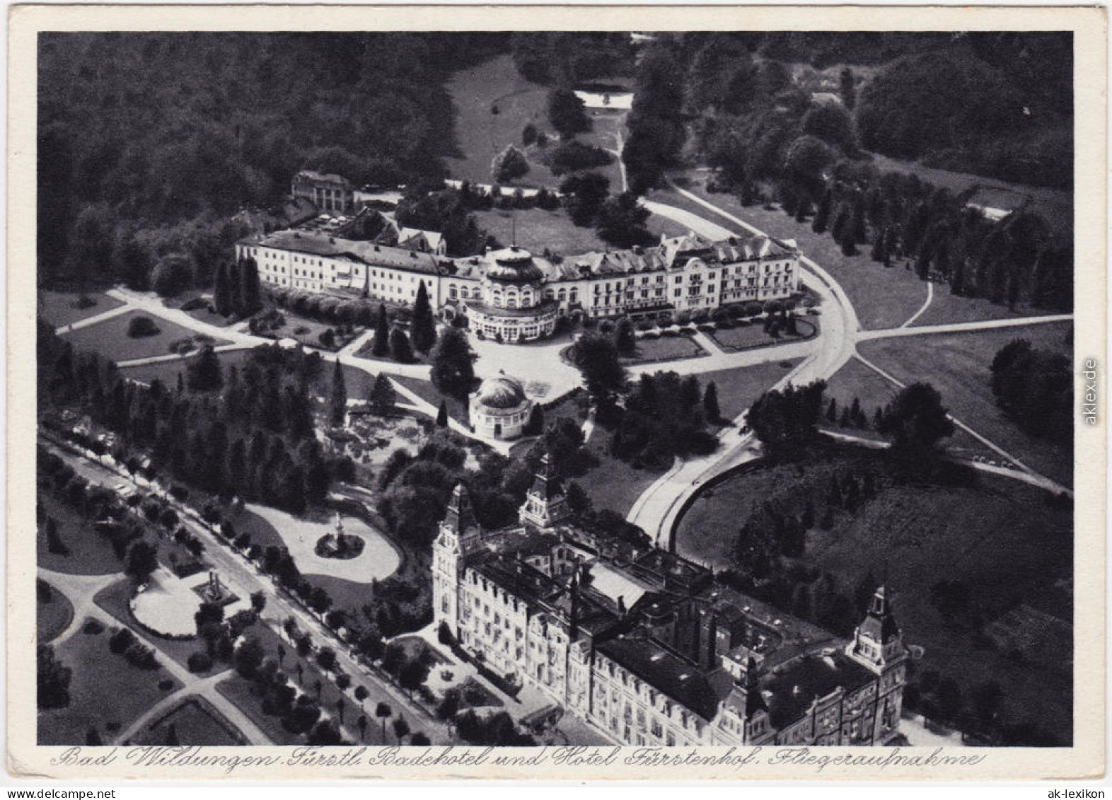 Bad Wildungen Luftbild Mit Hotel Fürstenhof 1936  - Bad Wildungen