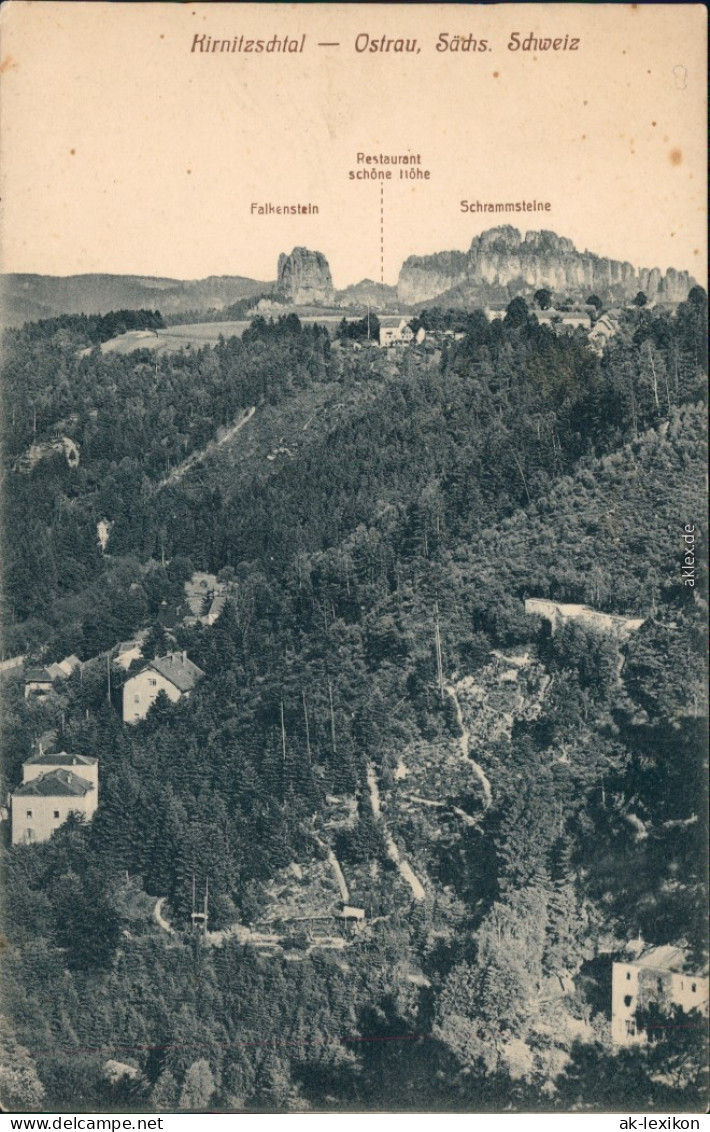 Ansichtskarte Kirnitzschtal Blick Auf Die Stadt Kirnitzschtal 1918  - Kirnitzschtal