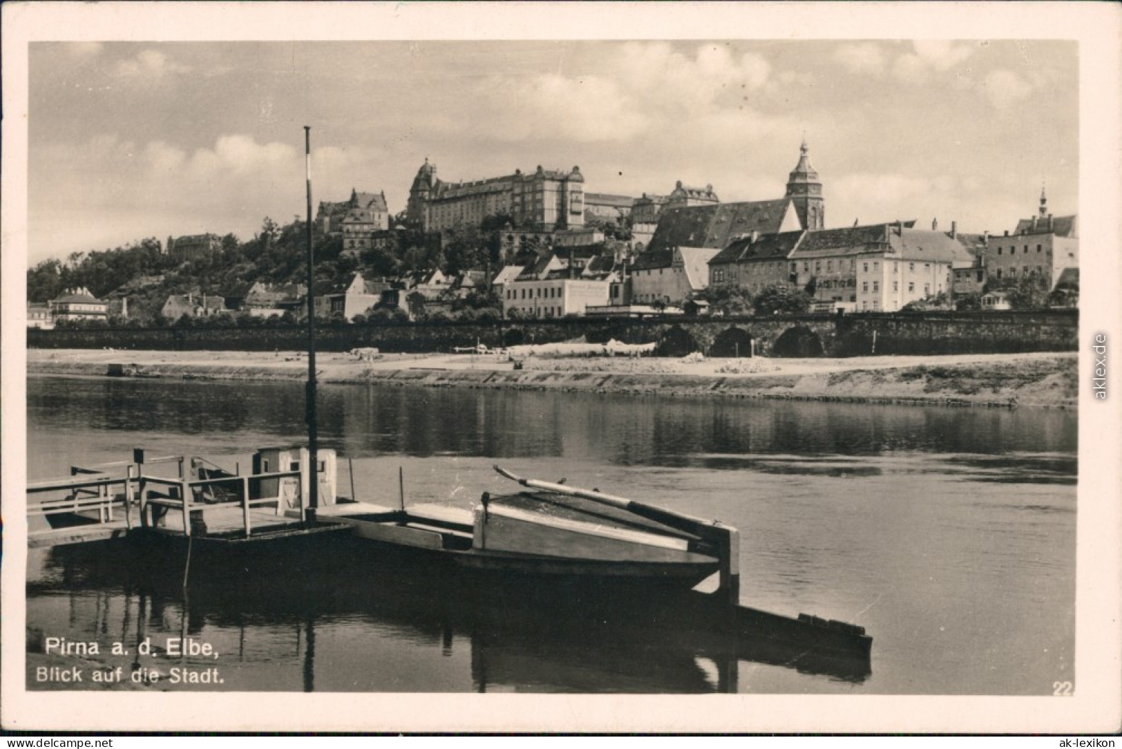 Ansichtskarte Pirna Blick Auf Die Stadt - Anlegestelle 1946 - Pirna