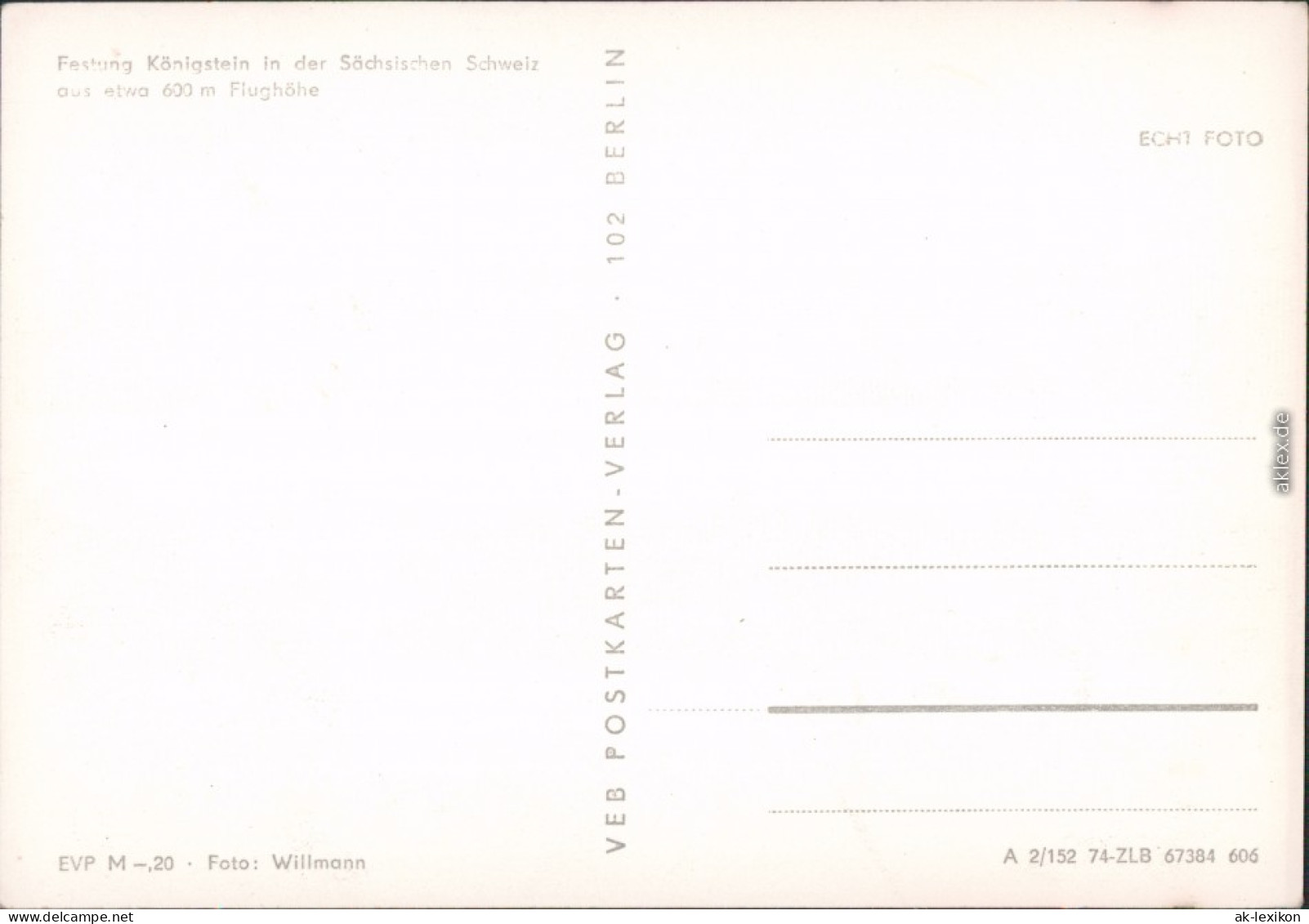 Luftbild Königstein Sächsische Schweiz Burg Sächsischen Schweiz Flughöhe 1974 - Koenigstein (Saechs. Schw.)