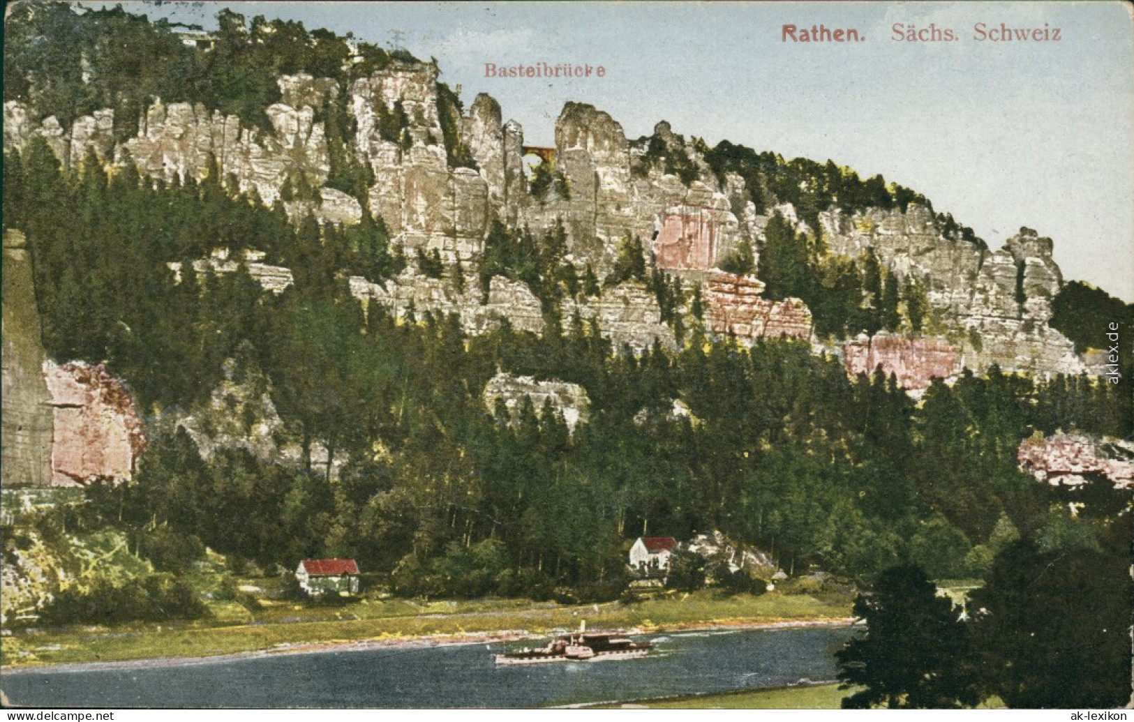 Ansichtskarte Ansichtskarte Rathen Blick Auf Die Stadt 1921  - Rathen