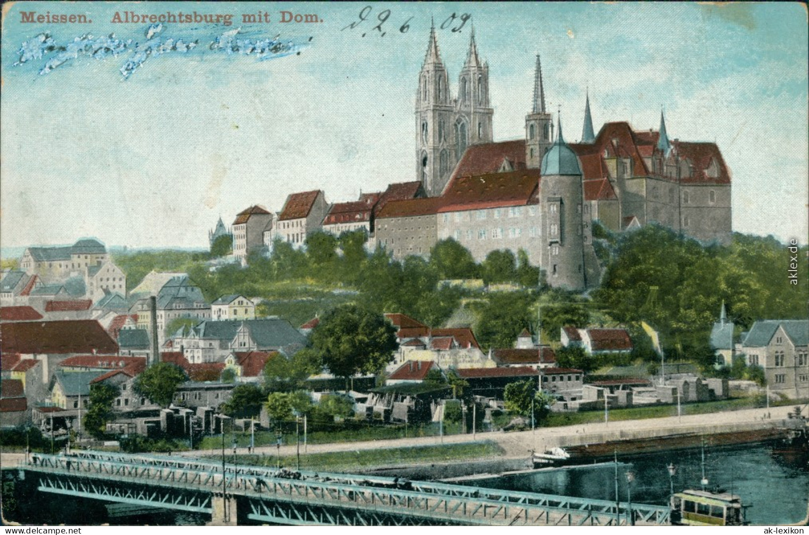 Ansichtskarte Meißen Blick Auf Die Stadt, Brücken 1913  - Meissen