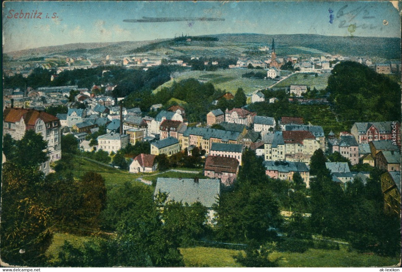 Ansichtskarte Ansichtskarte Sebnitz Blick über Die Stadt - Fabriken 1915  - Sebnitz