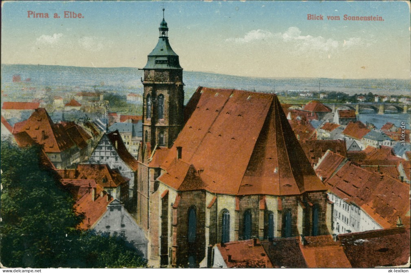 Ansichtskarte Pirna Blick Vom Sonnenstein 1918  - Pirna