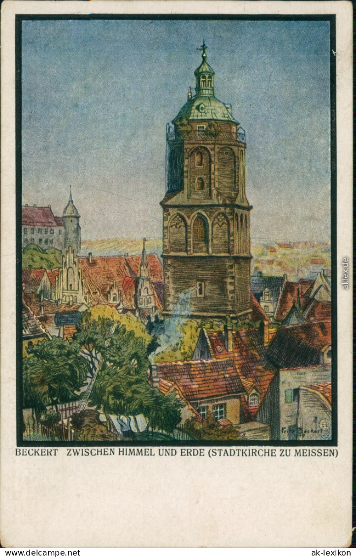 Ansichtskarte Meißen Beckert: Stadtkirche (zwichen Himmel Und Erde) 1919  - Meissen