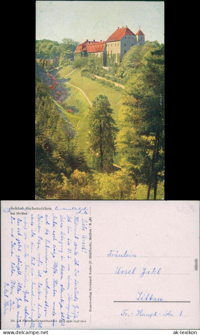 Ansichtskarte Meißen Partie Am Schloß Siebeneichen 1916  - Meissen