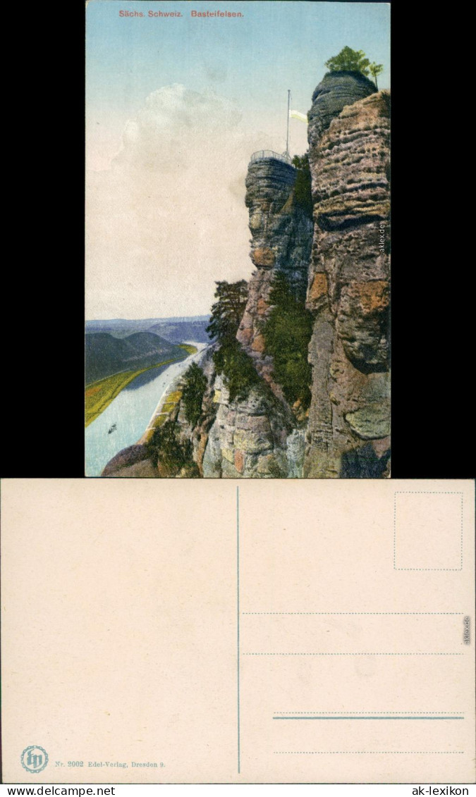 Ansichtskarte Rathen Partie Am Basteifelsen 1915  - Rathen