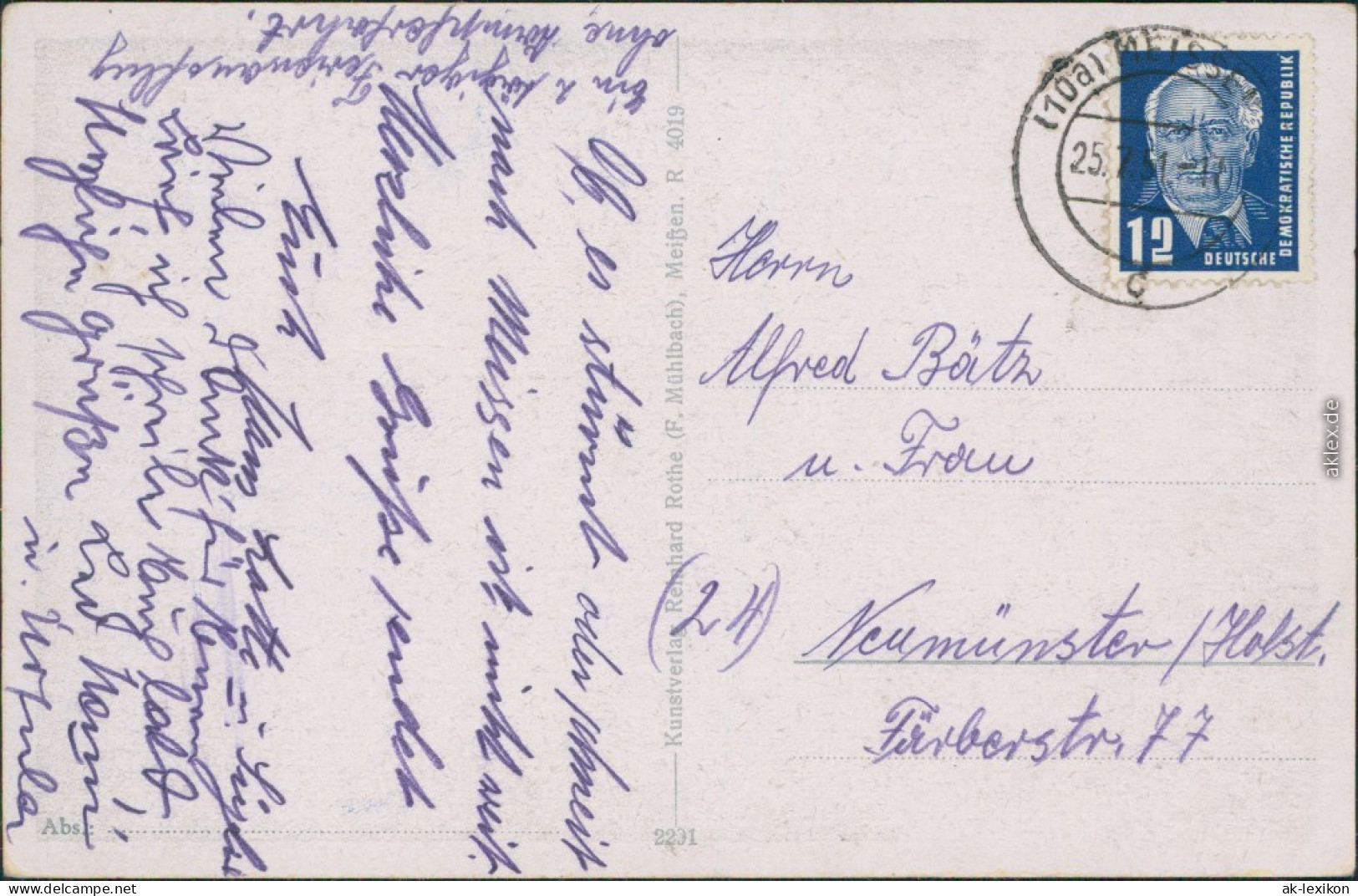 Ansichtskarte Ansichtskarte Meißen Schloßstufen Und Burgtor 1951  - Meissen