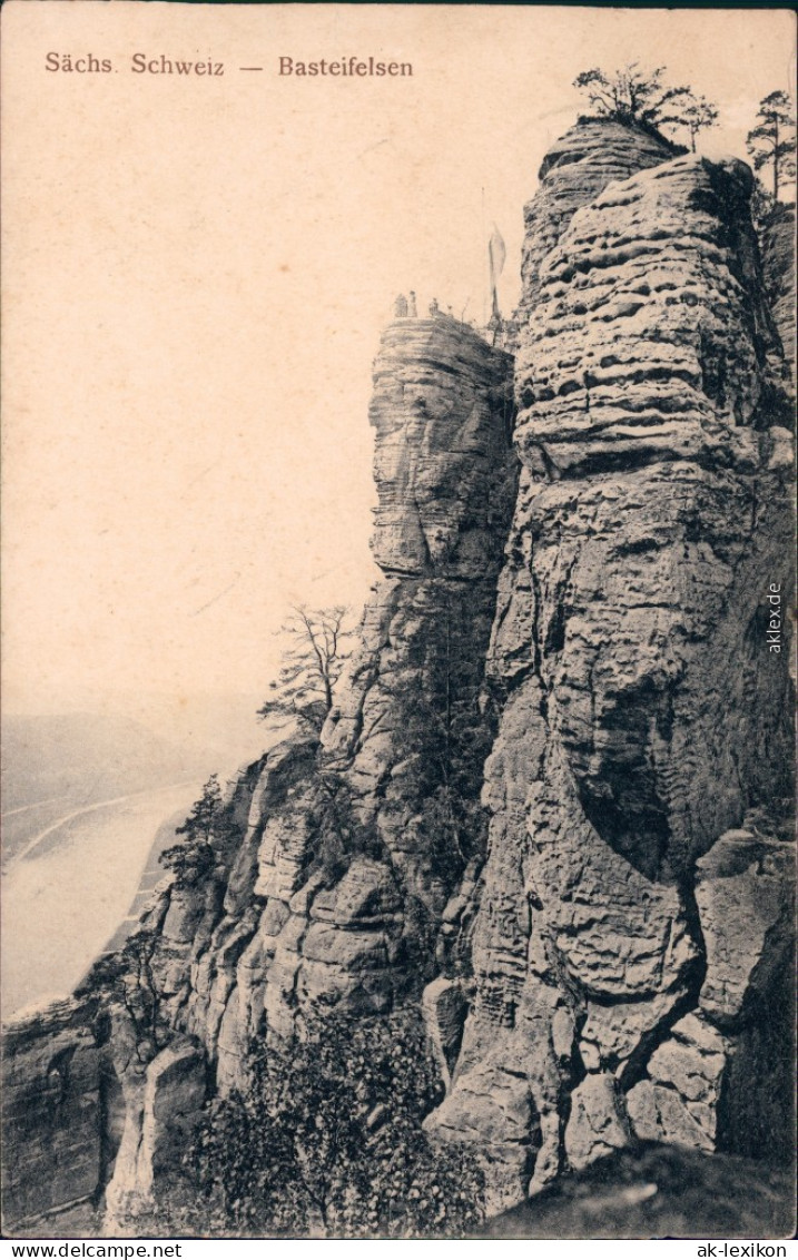 Ansichtskarte Ansichtskarte Rathen Basteifelsen (Sächsische Schweiz) 1912 - Rathen