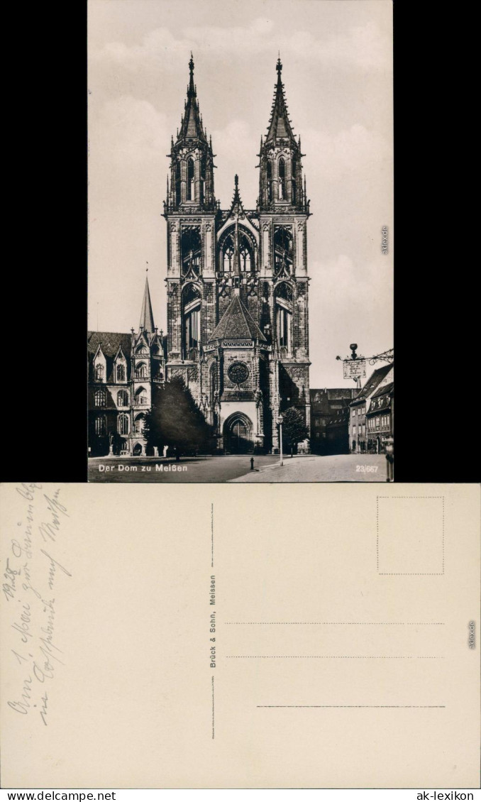 Ansichtskarte Meißen Straßenpartie Am Dom 1930  - Meissen