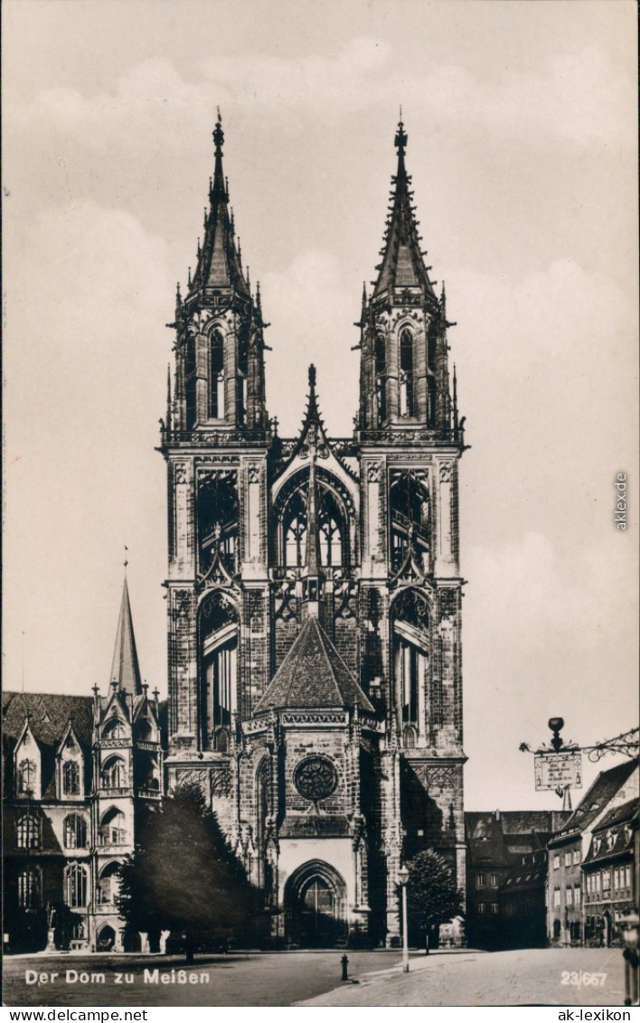 Ansichtskarte Meißen Straßenpartie Am Dom 1930  - Meissen