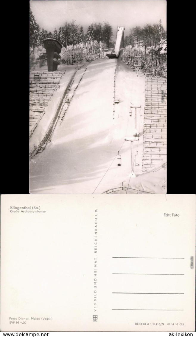 Klingenthal Große Aschbergschanze Von Unten 1974 - Klingenthal