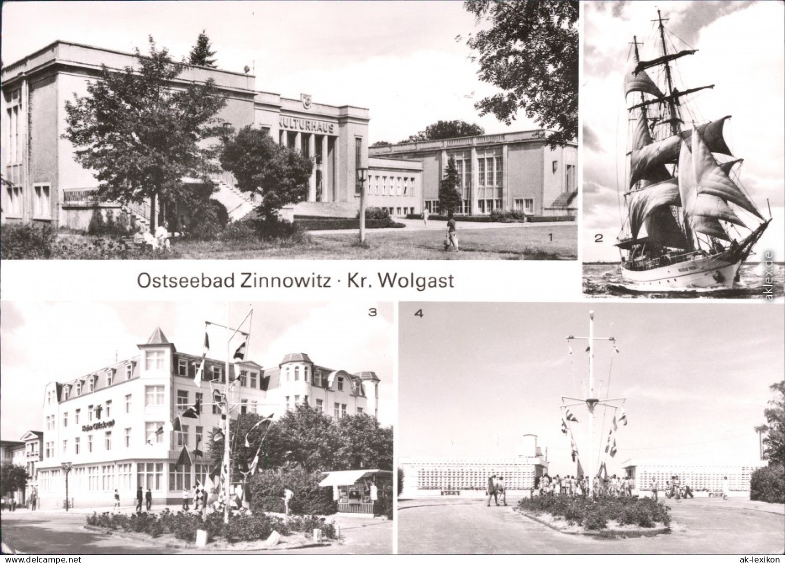 Zinnowitz  Kulturhaus, Segelschulschiff  Wilhelm Pieck  Heim "Glück Auf  1983 - Zinnowitz
