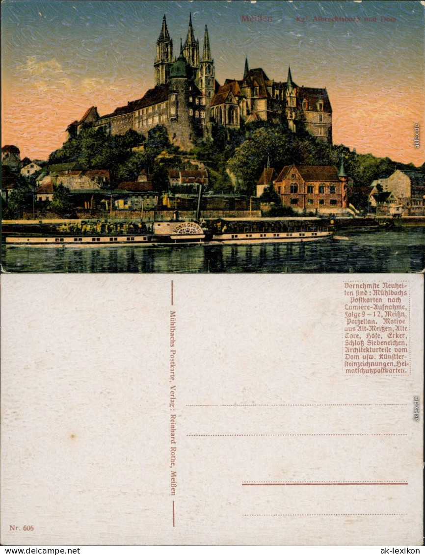 Meißen Schloss Albrechtsburg Und Dom - Dampfer König Georg 1915 - Meissen