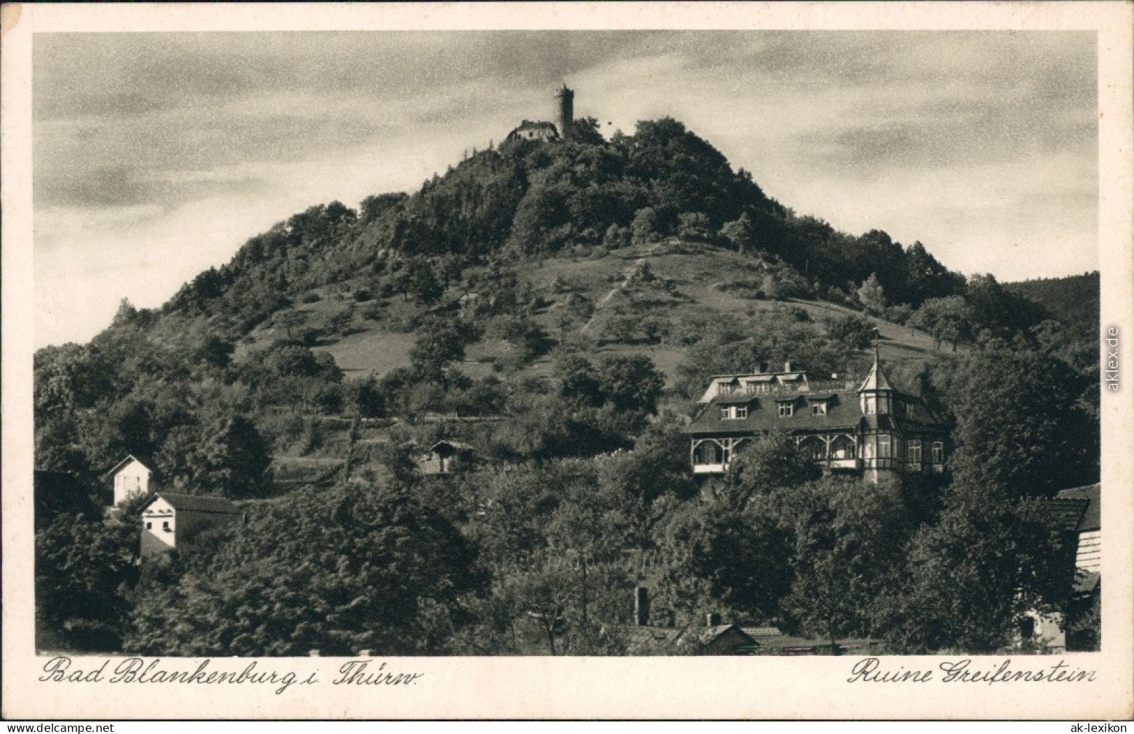 Ansichtskarte Bad Blankenburg Burgruine Greifenstein 1934  - Bad Blankenburg