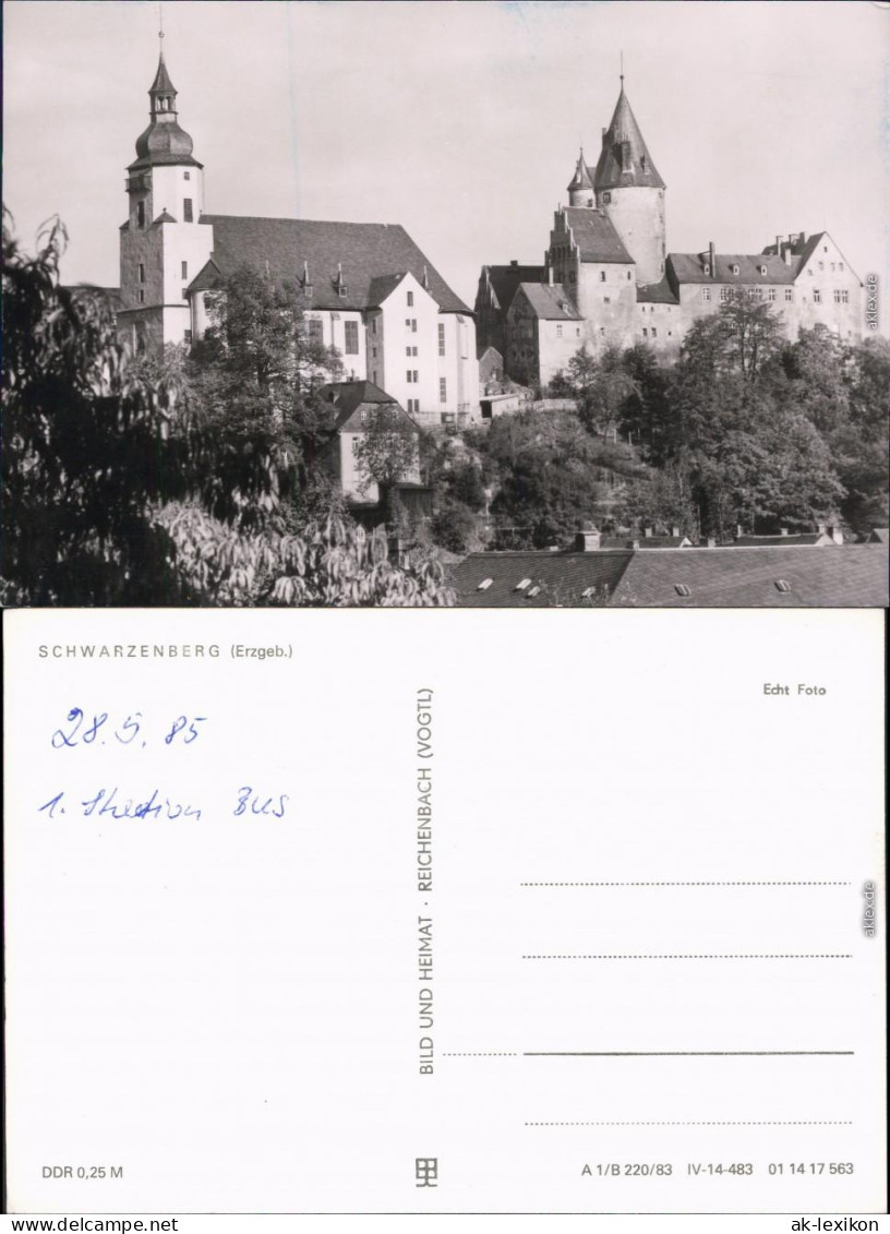 Foto Ansichtskarte   Schwarzenberg (Erzgebirge) Schloss 1983 - Schwarzenberg (Erzgeb.)