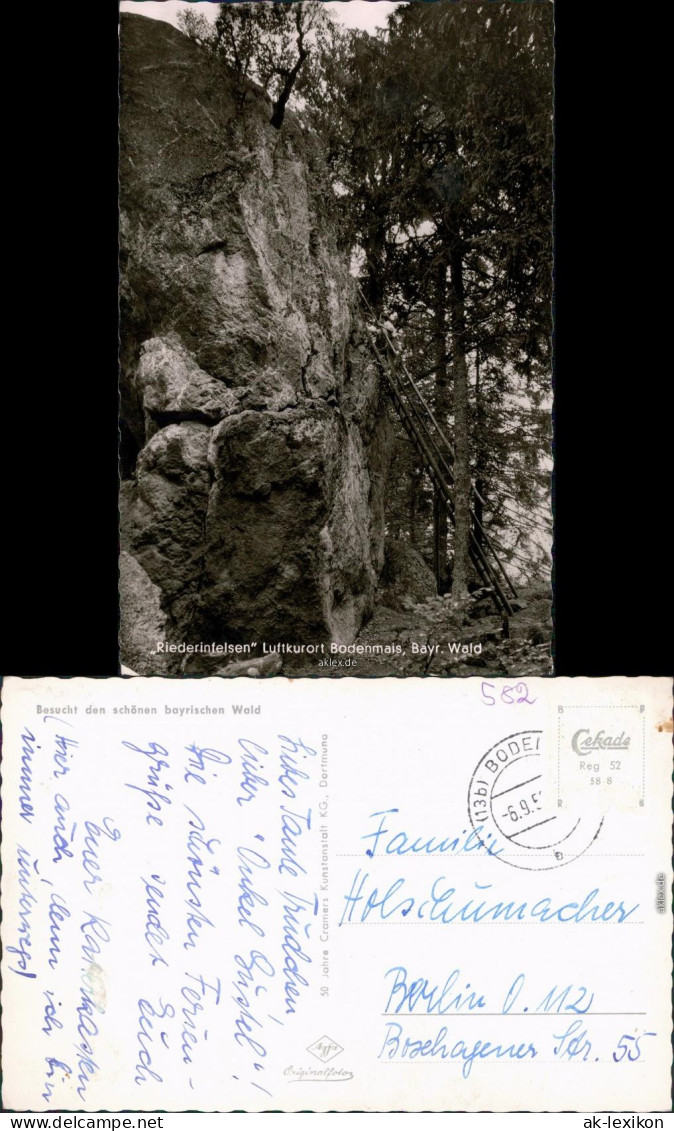 Bodenmais Riederinfelsen Mit Stiegen 1958 - Bodenmais