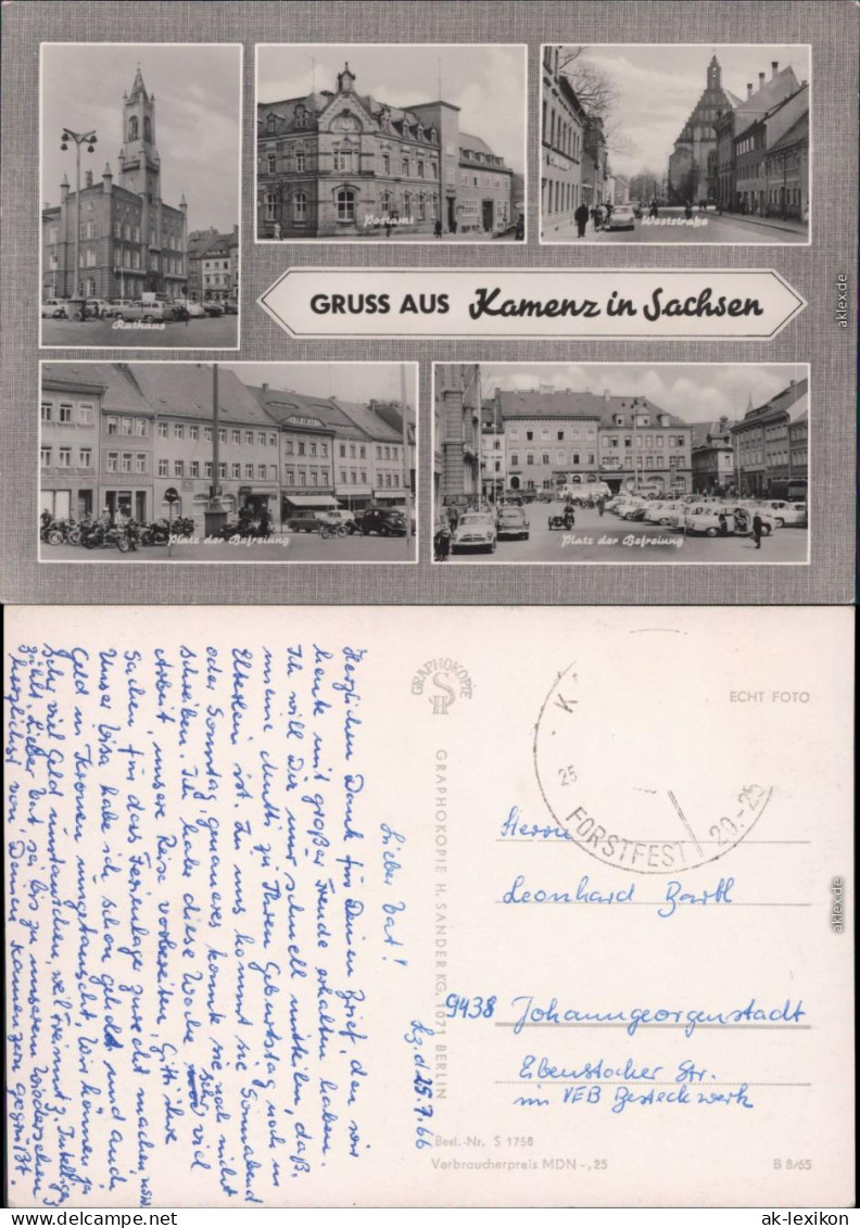 Kamenz Kamjenc Stadtteilansichten Foto Ansichtskarte  1965 - Kamenz