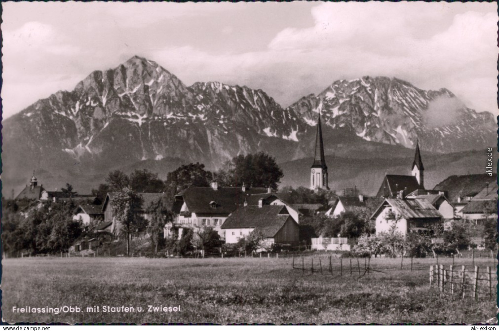 Freilassing  Salzburghofen) Blick  Mittelpunkt Sowie Staufen Und Zwiesel  1957 - Freilassing