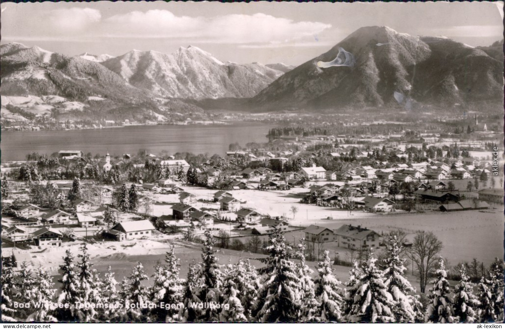 Ansichtskarte Bad Wiessee   Der Stadt über Den Tegernsee Zum Wallberg 1966 - Bad Wiessee