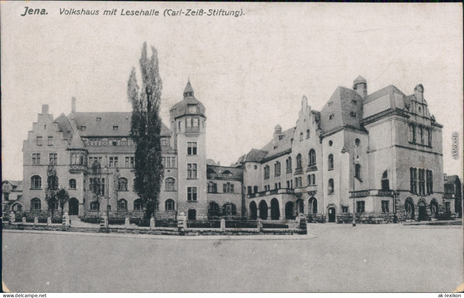 Ansichtskarte Jena Partie Am Volkshaus Mit Lesehalle 1917  - Jena