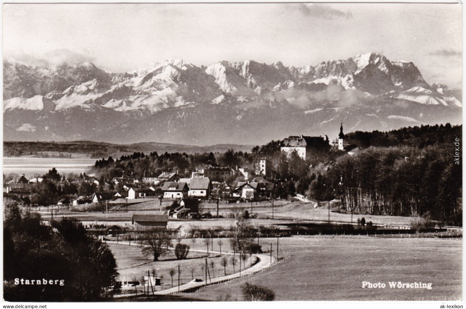 Starnberg Blick Zur Stadt Mit Berg-Panorama 1965 - Starnberg