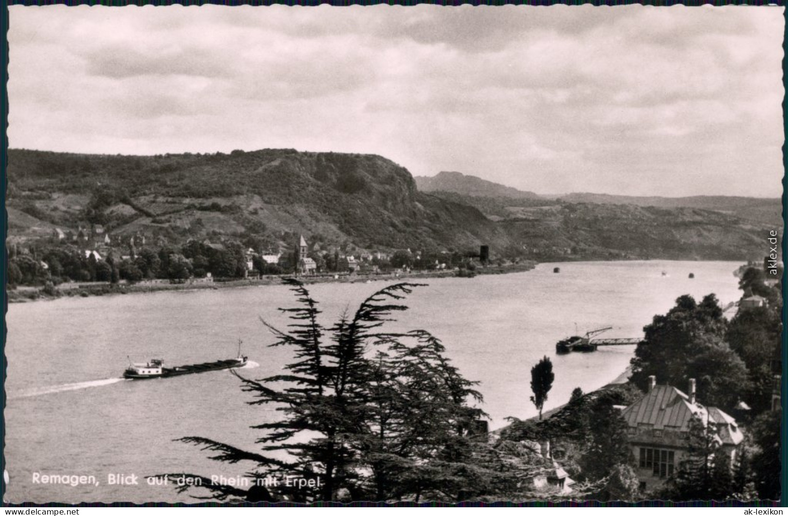 Foto Ansichtskarte Remagen Blick Auf Den Rhein Mit Erpel 1965 - Remagen